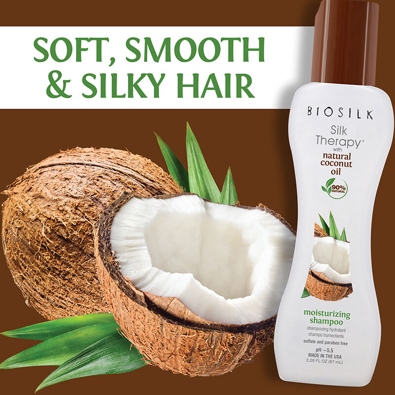 Silk Therapy With Natural Coconut Oil Moisturizing Shampoo - 2.26 Ounces, , large image number null
